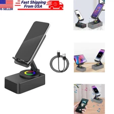 Wireless Induction Audio Bluetooth Speaker Cell Phone Holder Power Bank Bracket