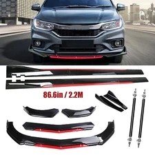 Front Bumper Lip Splitter Spoiler For 3-07 Honda Accord Strut Rod Body Kit