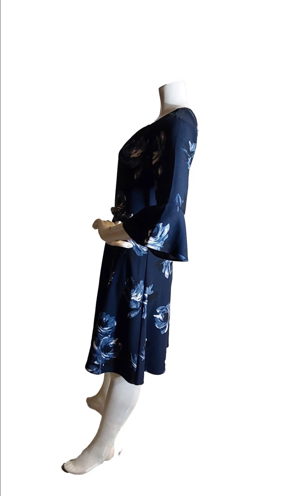 Abito donna KATE SPADE New York Night Rose manica a campana taglia 2