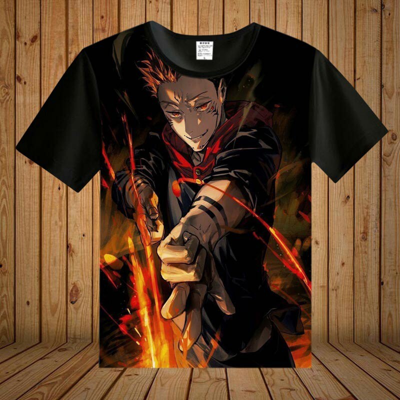 Jujutsu Kaisen Anime Short Sleeve Men Cartoon Graphic Tees Harajuku T-shirt Male-image