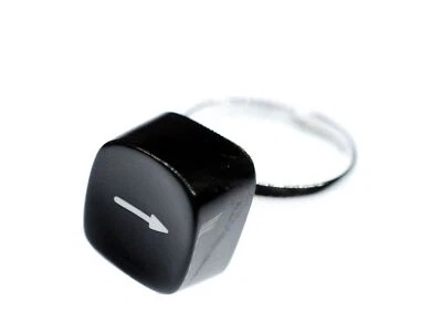 Tastaturring Miniblings Zeichen Ring Schreibmaschine Pfeil eckig Taste - Bild 1 von 4