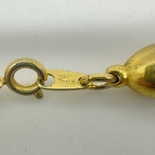 Vintage Krone Trifari goldfarben gedreht Kunstperlen Perlen Oper Länge Halskette - Bild 7 von 7