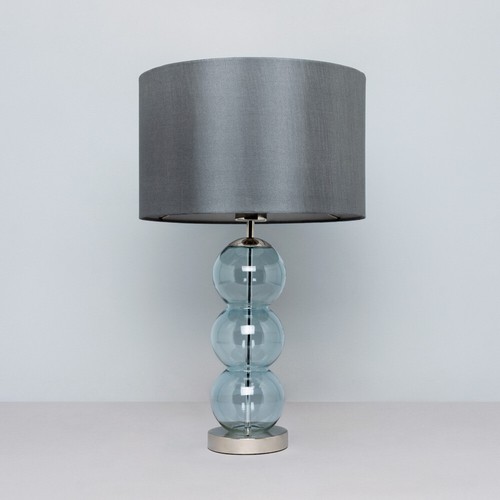 Litecraft Table or Floor Lamp Tint Ball Stack With Drum Shade - Polished Nickel - Picture 11 of 15