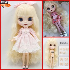 12" Neo Blythe Doll Nude BJD Matte Face DIY Fashion Blond Hair Eyes Adjust Toy