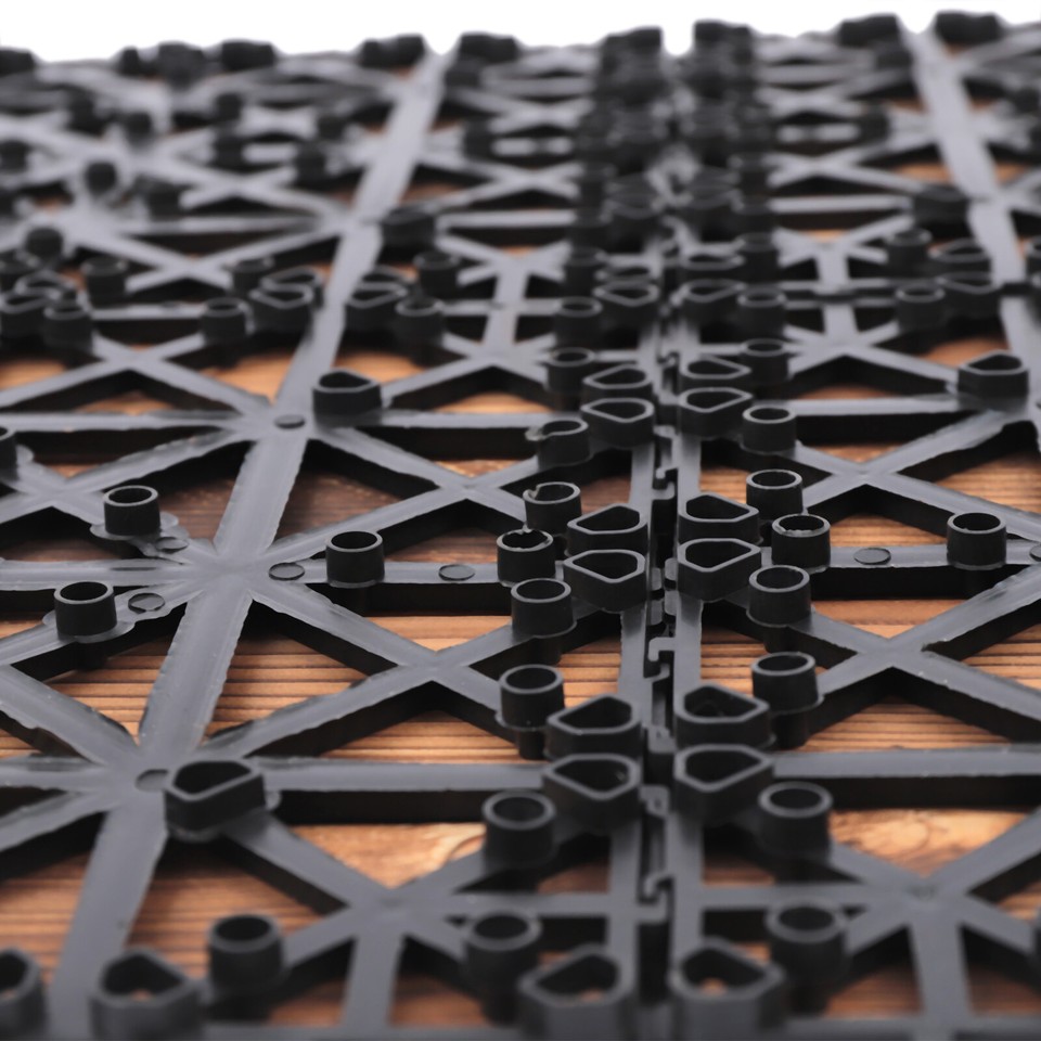 36pcs Deck Patio Tile Interlocking Wood Flooring Pavers Tiles Outdoor