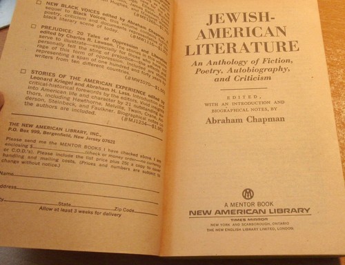 Jewish-American Literature: Anthology of Fiction Poetry ~Abraham Chapman in MELB - Bild 5 von 20