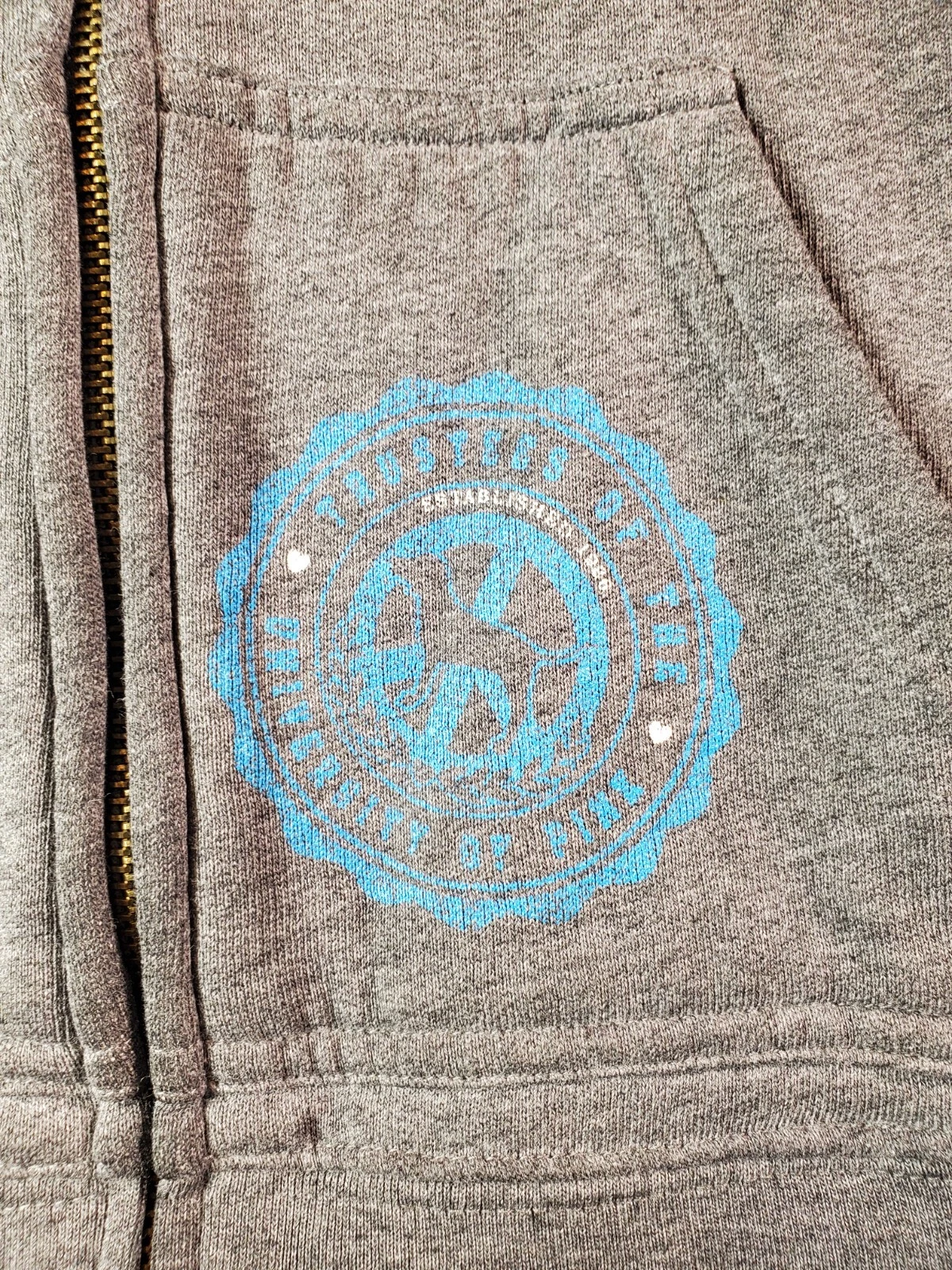 UNDERCOVER Felpa con cappuccio ROSA Victoria's Secret donna piccola grigia lavorata a maglia tasche con cerniera completa