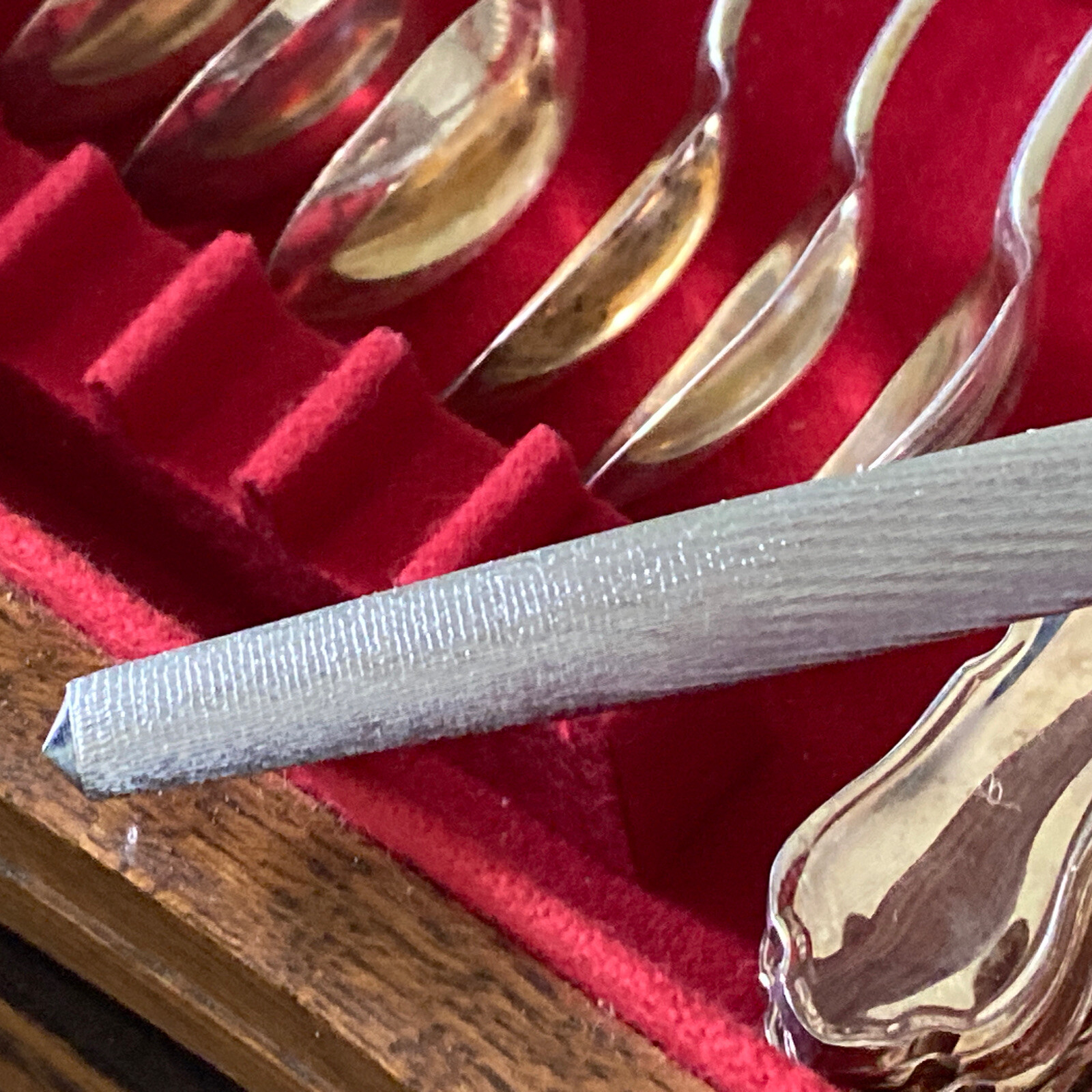 Vintage Ryals Silver Plated Cutlery Oak Canteen 59 piece 6 person few