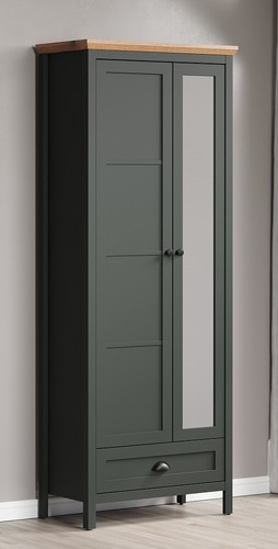 Garderobenschrank Hochschrank Garderobenmöbel Tannengrün Eiche Landhausstil - Bild 3 von 9