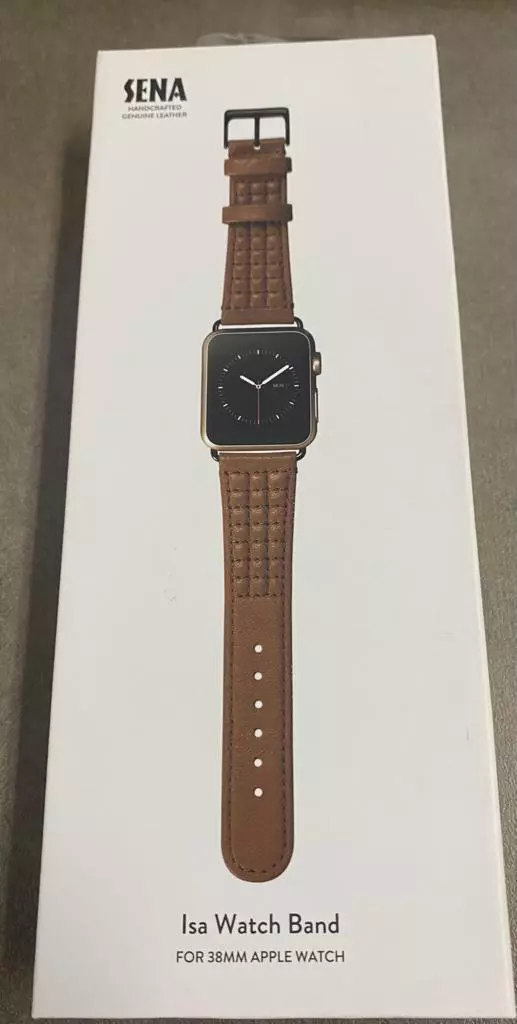 Sena Isa Leather Apple Strap -Quilted Band Smartwatch -Fits mm, Caramel eBay