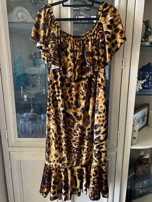 LuLaRoe CICI leopard cheetah 2XL velour crushed velvet dress NWT UNICORN XL
