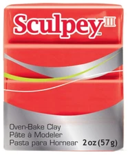 Sculpey III Polymer Clay 2oz- RED