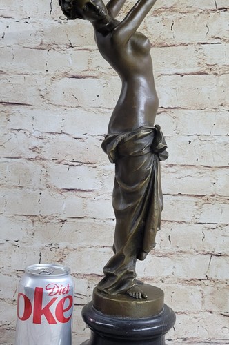 Female Nude Sensual Rapunzel Enchantress Tangled Elegant Classical Bronze Statue - Picture 2 of 7
