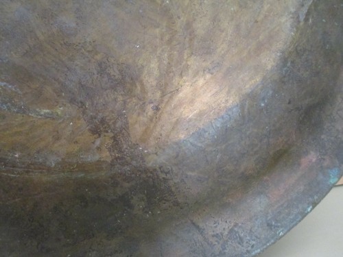 Large Antique Middle Eastern Copper Serving Tray Platter 17.5" 981E - Picture 7 of 12