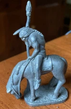 Spoontiques Pewter Figurine Native American Indian On Horse PP1133