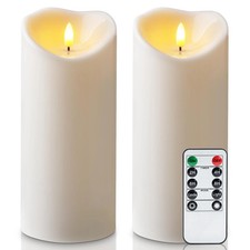 4  x 9  Large Outdoor Waterproof Flameless Candles with Remote, Battery Opera...