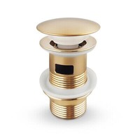 Waschbecken Ablaufgarnitur Gold Mit ÜBerlauf – Push Up / Excenter Ventil