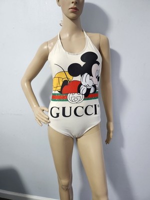 Gucci X Disney Mickey Mouse One Piece Bathing Suit Sz L 