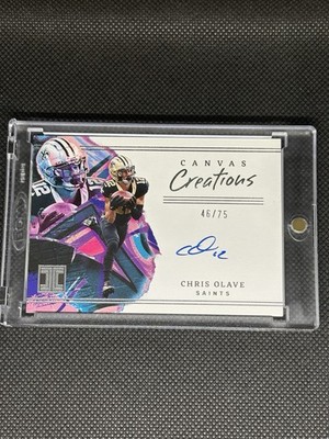 2023 Panini Impeccable AUTO Chris Olave Canvas Creations /75 New Orleans Saints
