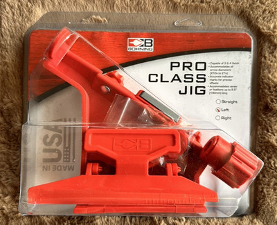 Outil De Flettage Bohning Pro Class D'occasion - Rouge Avec Gabarits 3 Et 4 Plumes