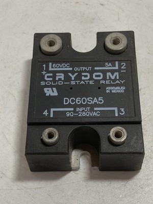 CRYDOM DC60SA5 SOLID STATE RELAY 60VDC 5A 90-280VAC NNB