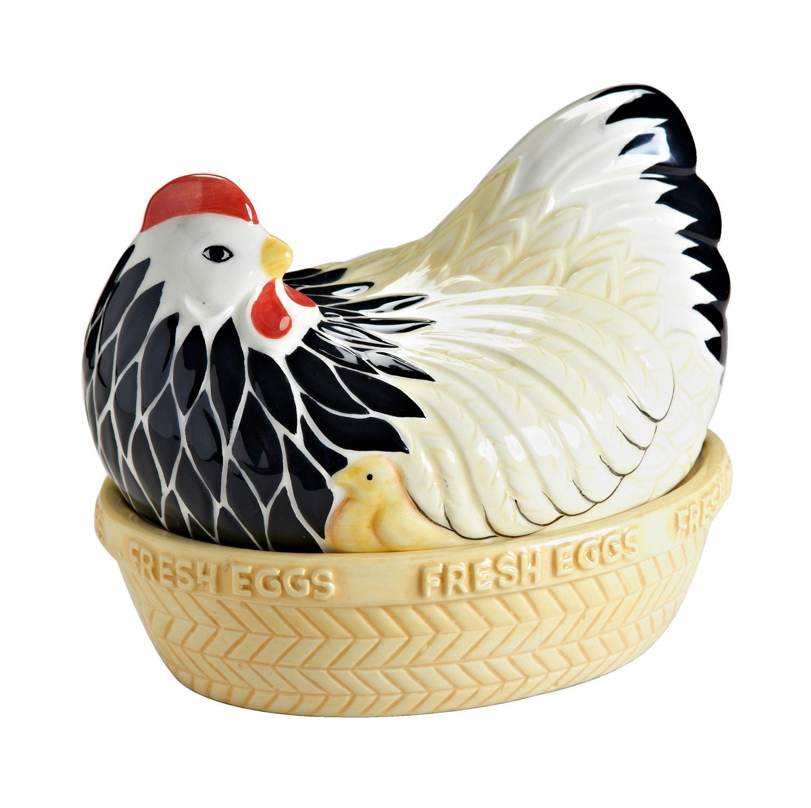 Egg Holder Rack Mother Hen Nest Kitchen Storage Earthenware Display Mason Cash