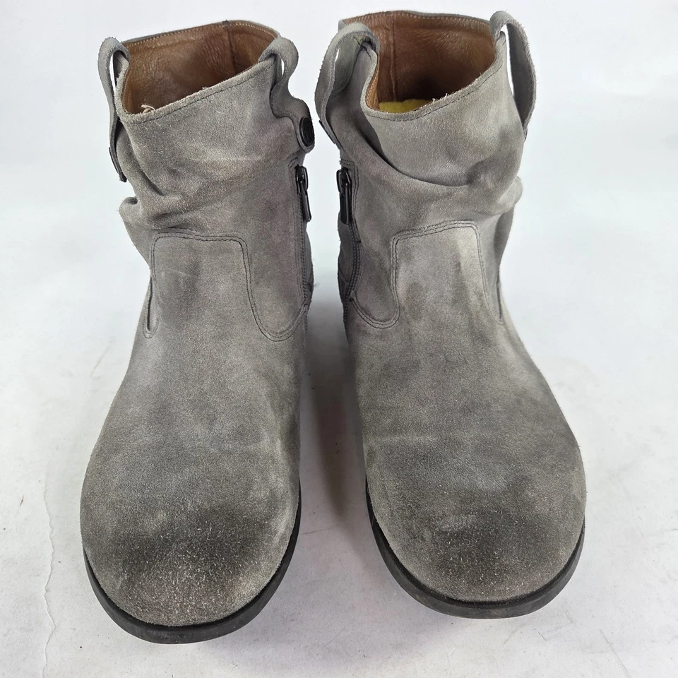 Birkenstock Sarina Bota al Tobillo holgada de gamuza encerada EE. UU. 10 Mujer Gris Bota Foto 3 de 4