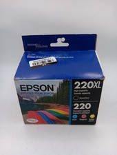 Epson 220 Genuine Ink Cartridge XL Black and Standard Color Combo Exp. 10/2023