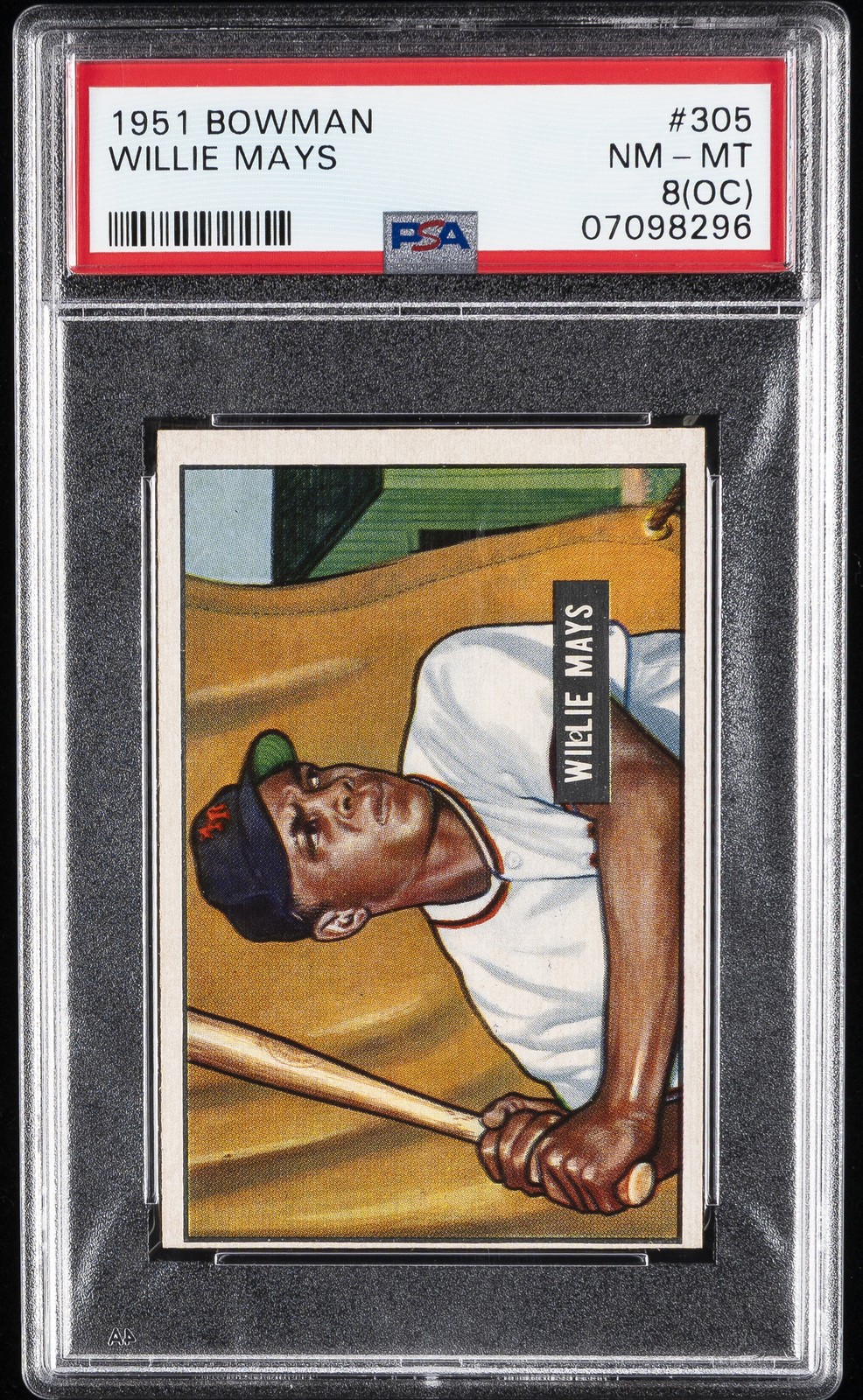 1951 BOWMAN #305 WILLIE MAYS ROOKIE RC PSA 8 OC