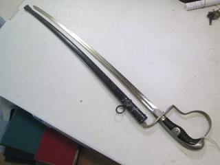 WWI GERMAN DRESS OFFICERS SWORD AND SCABBARD E PACK AND SONS MAKER MINTY #C64