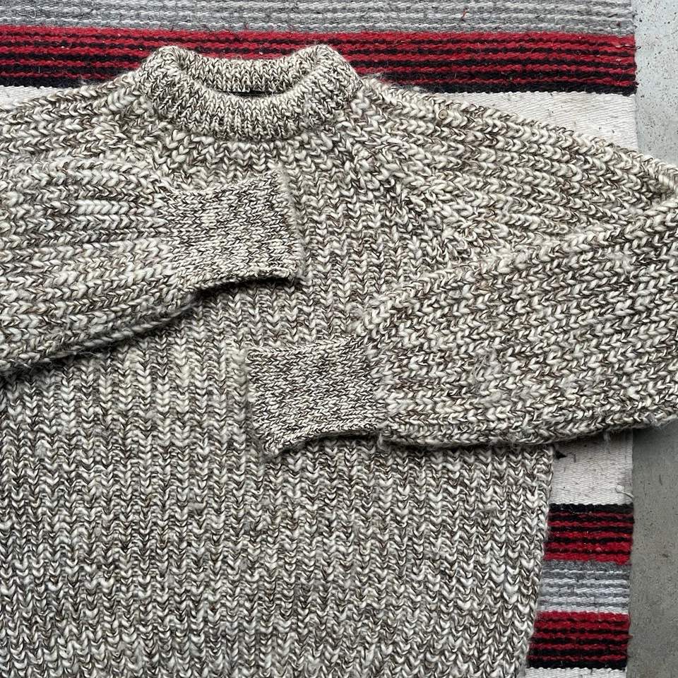Vtg Eddie Bauer Icelandic Hand Knit Sweater Heavy Chunky Wool Men's Size Large - Image 4 of 4