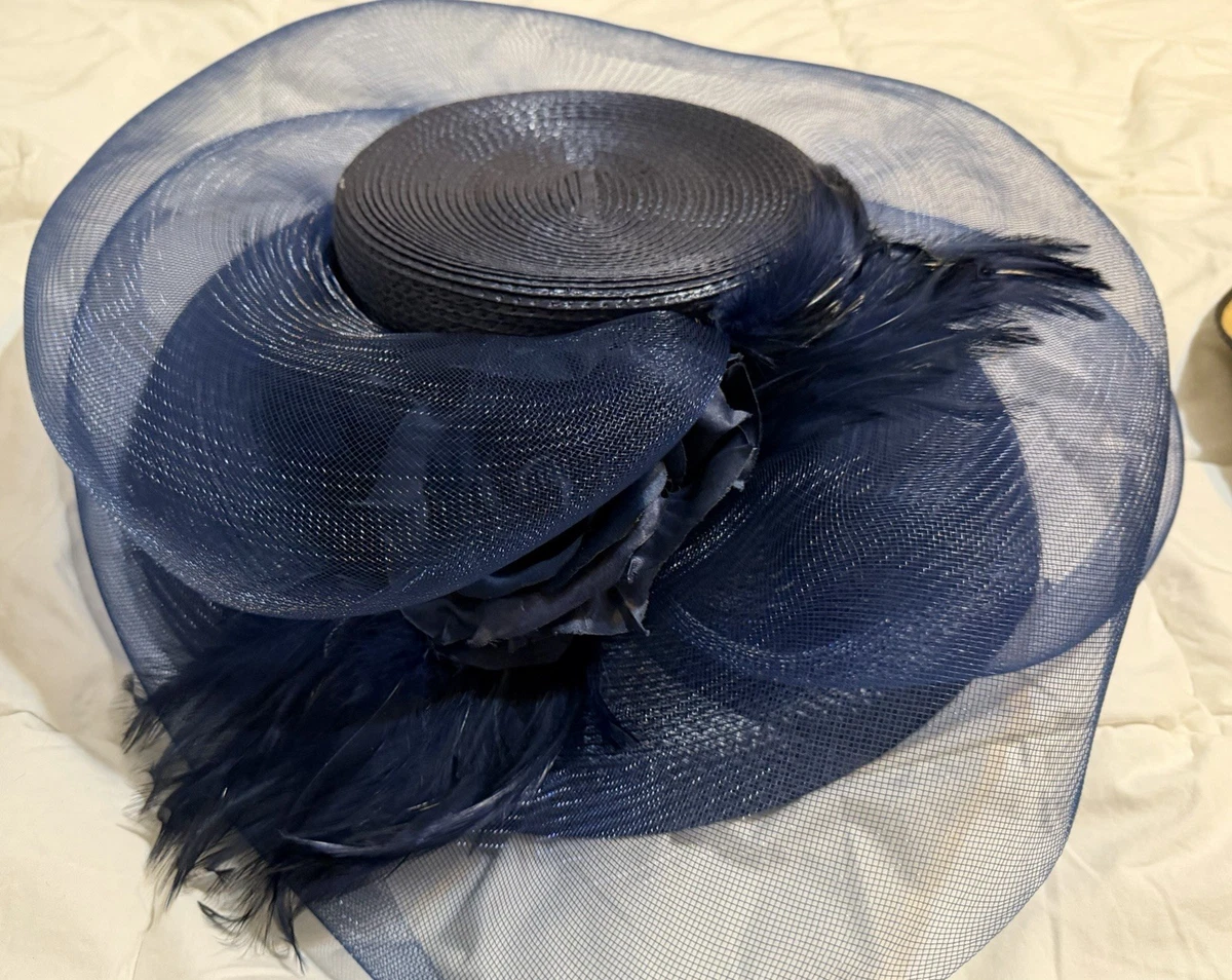 Navy Wedding Hat In Women's Formal Hats for sale | eBay Navy Wedding Hat In Women's Formal Hats for sale | eBay