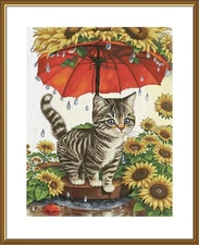 Creative Сross Stitch Embroidery Kit "Sunflower umbrella" Nova Sloboda