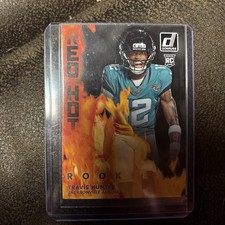 2025 Panini Donruss Football Travis Hunter Red Hot Rookies RC #RHR-TVH Jaguars