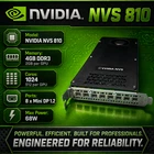 NVIDIA NVS 810 Professional Graphics Card 8x Mini-DisplayPort 1024 Cores 68w GPU