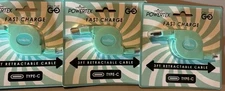 Retractable Charger Type C Mint Green Listing Includes 3 New and Sealed