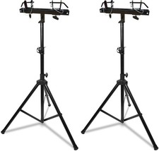 2 MR DJ Universal Black Pro Lighting 7' Tripod Light Stand Square Truss T-Bar