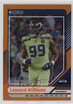 2024 Panini Donruss Jersey Number 29/99 Leonard Williams #23 4g8