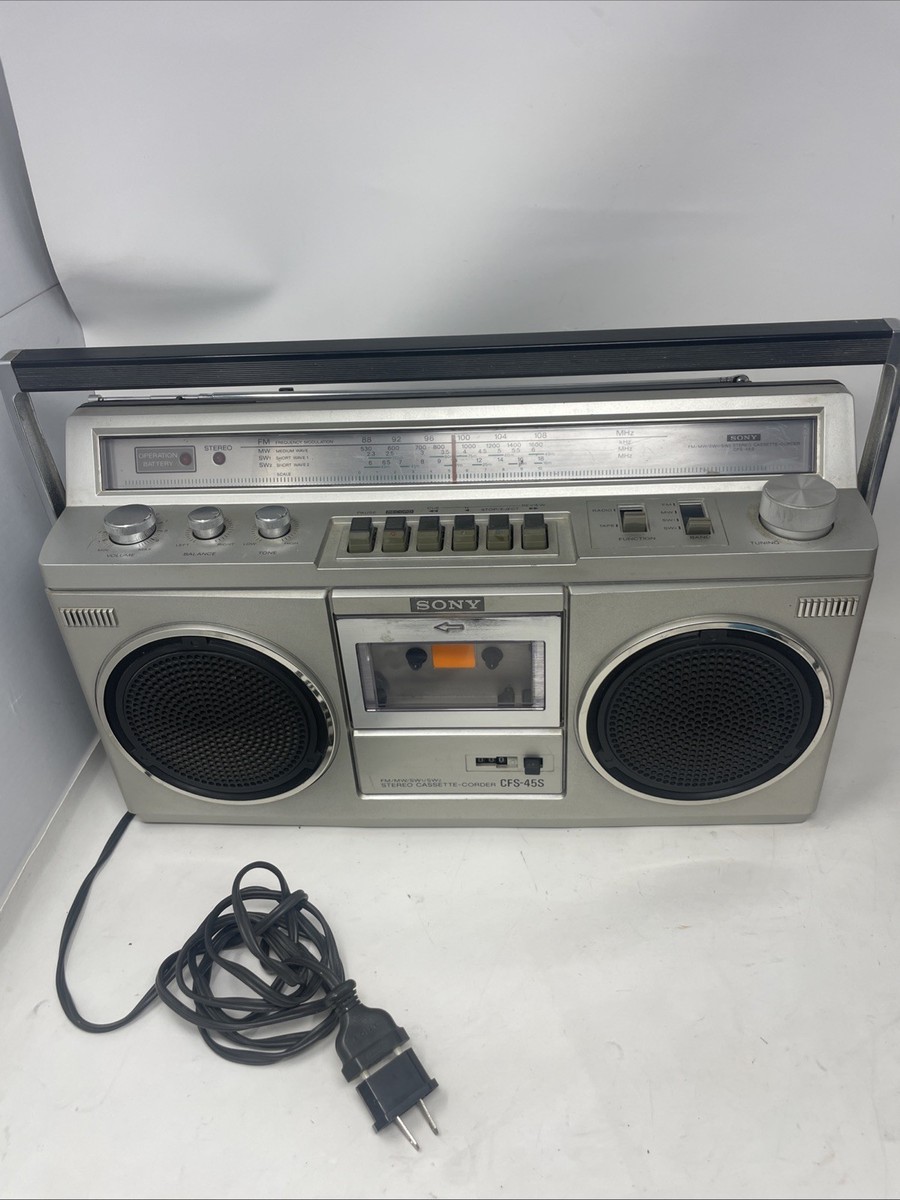 SONY CFS-2000 ラジオ・カセットプレーヤー VTG SONY AM/FM/SW1/SW2 Stereo Cassette Radio Recorder Boombox CFS