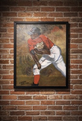 Pedro Martinez Pitcher 2004 Boston Red Sox World Champs Original Oil Painting