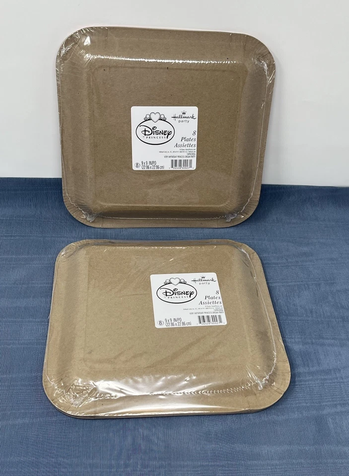 2 Packs DISNEY PRINCESS  DREAM PARTY 8 LUNCH PAPER PLATES---9" X 9"----    PARTY - Image 2 of 4