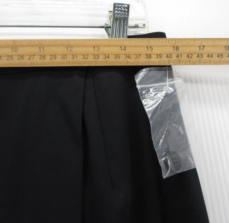 Falda DE COLECCIÓN Brooks Brothers Mujer 14 Azul Lana Envoltura Midi Carrera Oficina EE. UU. NUEVA Foto 4 de 4