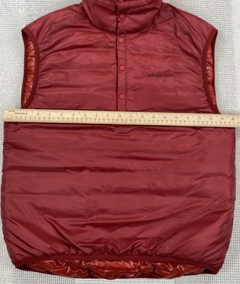 Vintage Patagonia Micro Puff Vest Pullover Unisex Red Snap Buttons