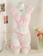 Damen Sexy Dessous Set, BH & G-String Unterwäsche Gr. S