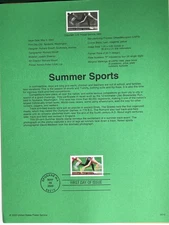 USPS Souvenir Page 3397 Summer Sports 