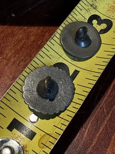 2 Pre Civil War Hard Times Pewter Buttons U.S. Made 1812