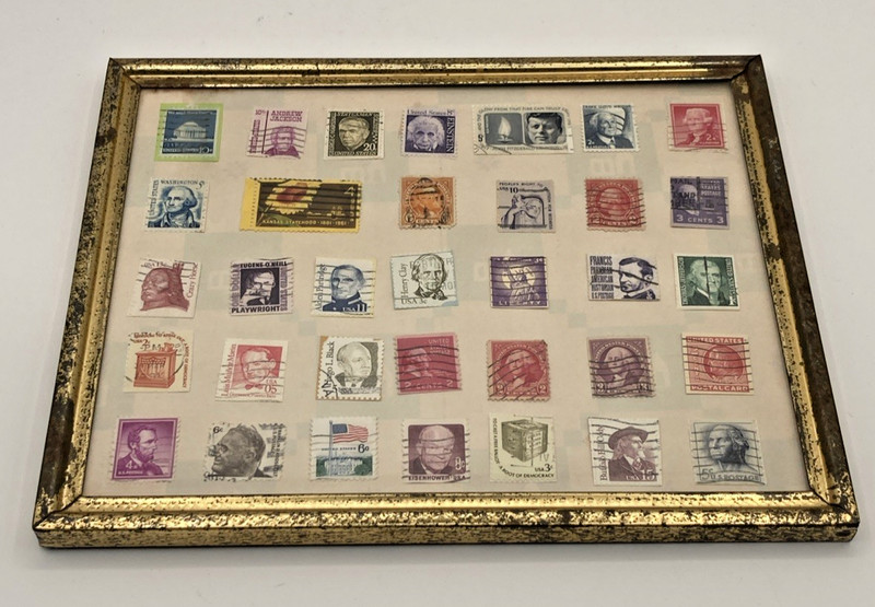 Vintage Stamp Collection - Framed in the 1970s