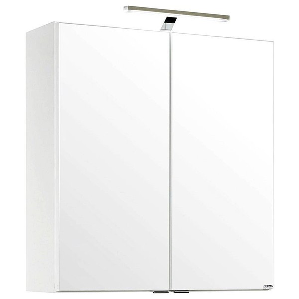 Badezimmer Möbel Spiegelschrank Weiß 60Cm LED Badspiegel Badezimmerschrank-image