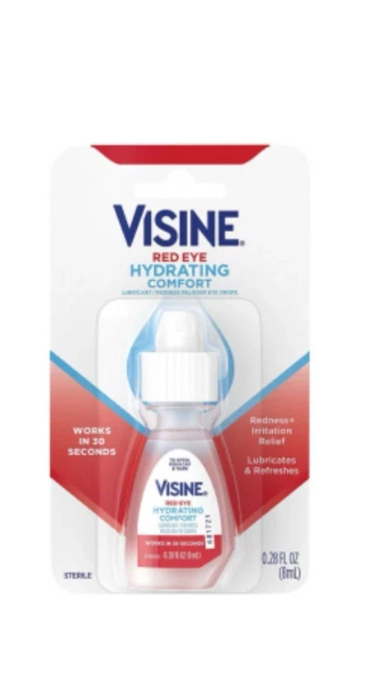 Gotas hidratantes para ojos Visine Red Eye EXP 12/27 0,28 fl oz elige la cantidad Foto 2 de 2