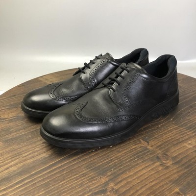 Ecco S-Lite Hybrid Shoes Mens Size 11.5 Black Leather Dress Wingtip Oxford